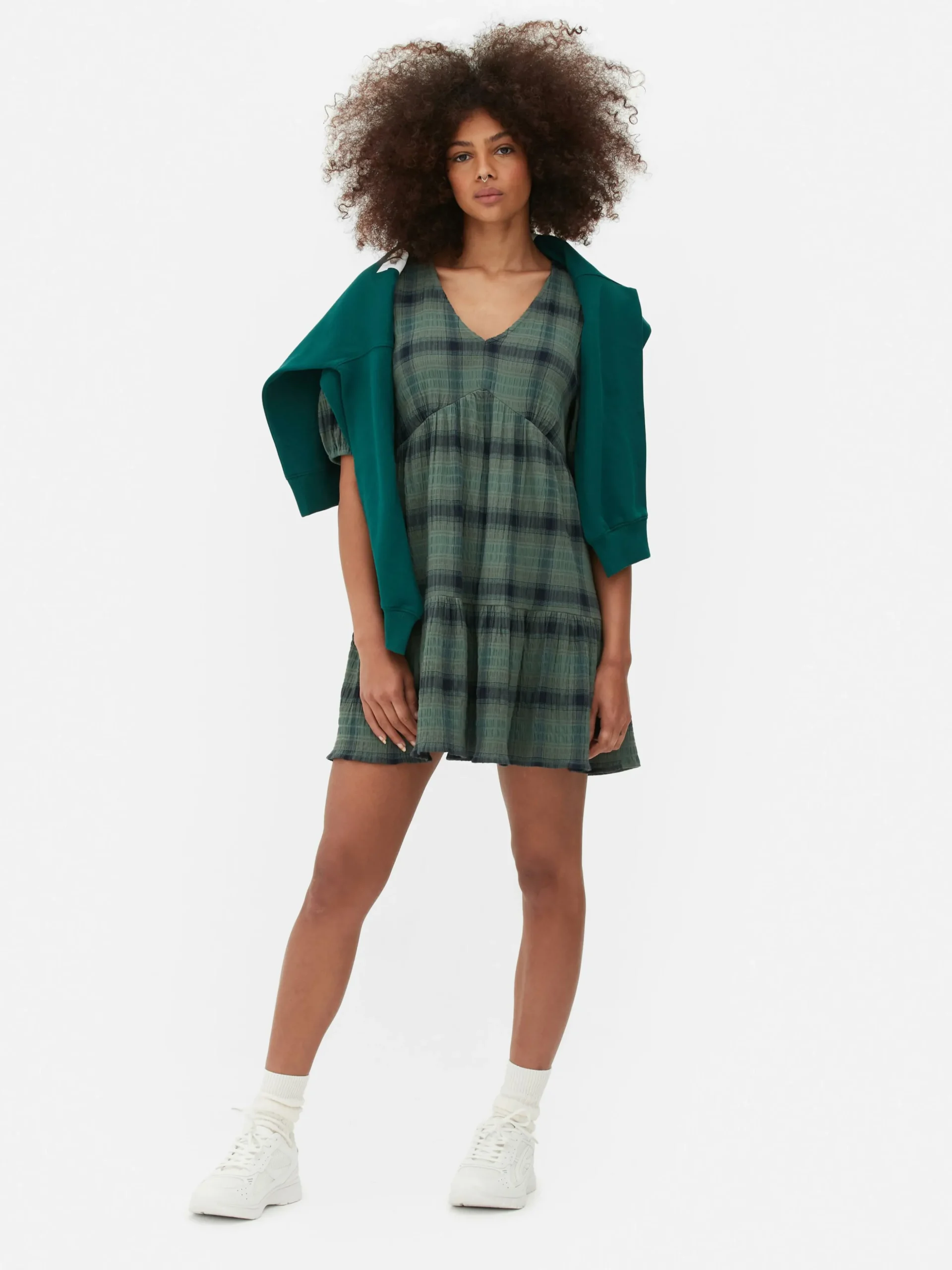 Mini Robe Cintrée à Carreaux