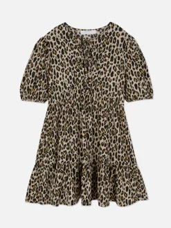 Mini Robe Froncée à Smock