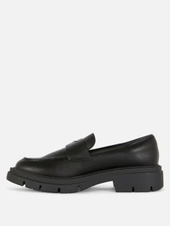 Mocassins En Simili Cuir à Semelle épaisse