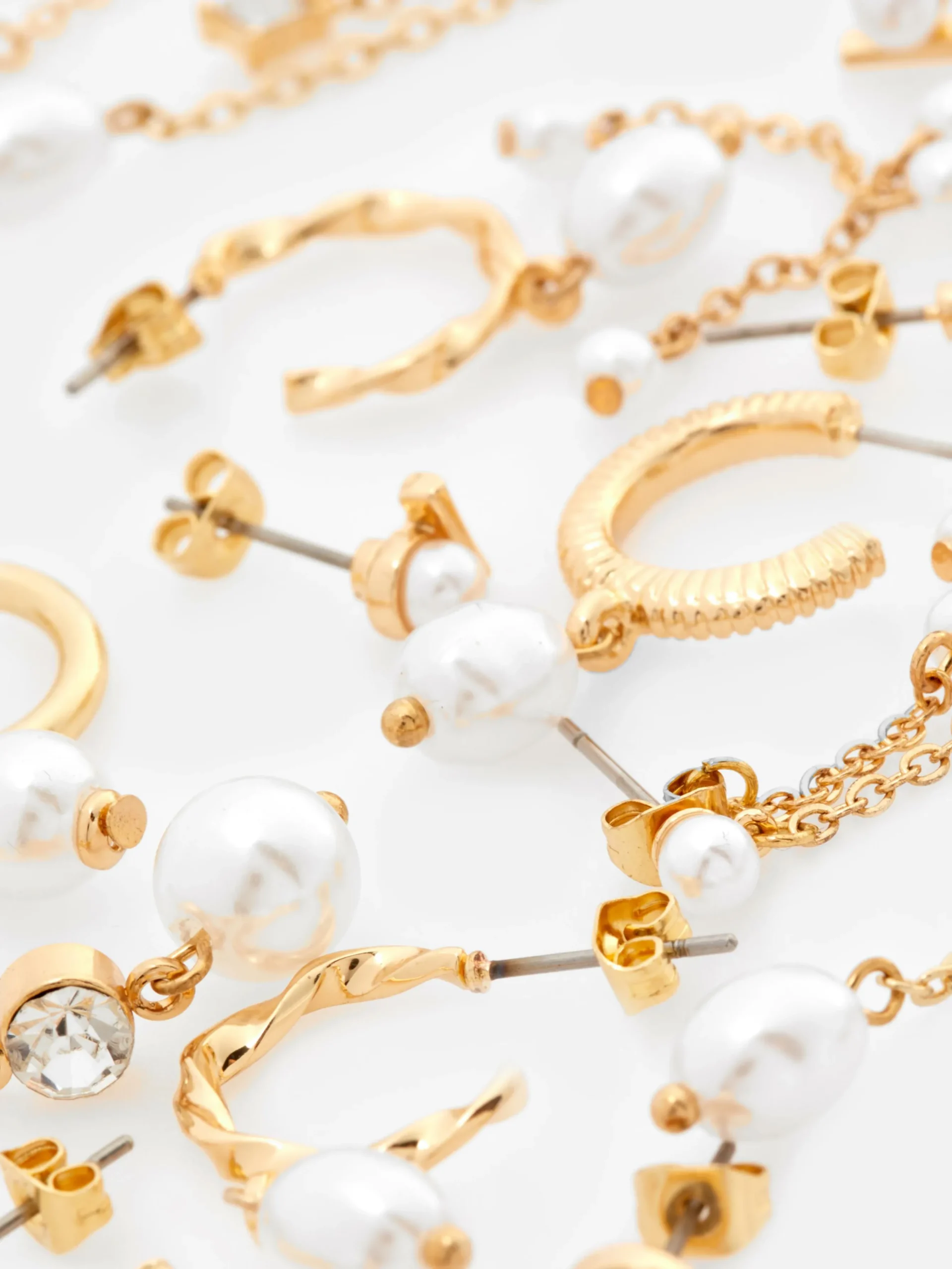 9 paires De Boucles D'oreilles à Fausses Perles