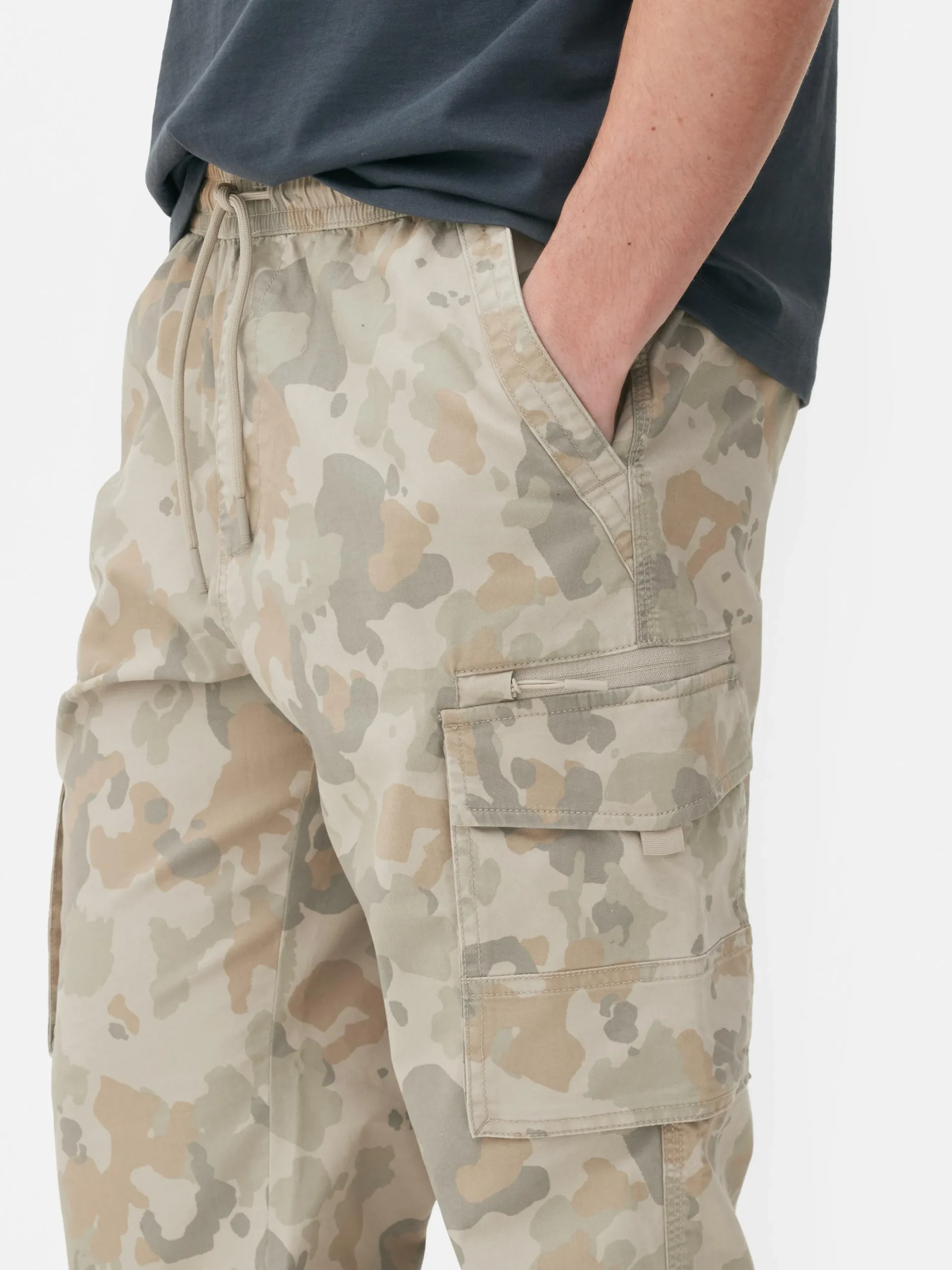 Pantalon Cargo Décontracté Resserré Aux Chevilles