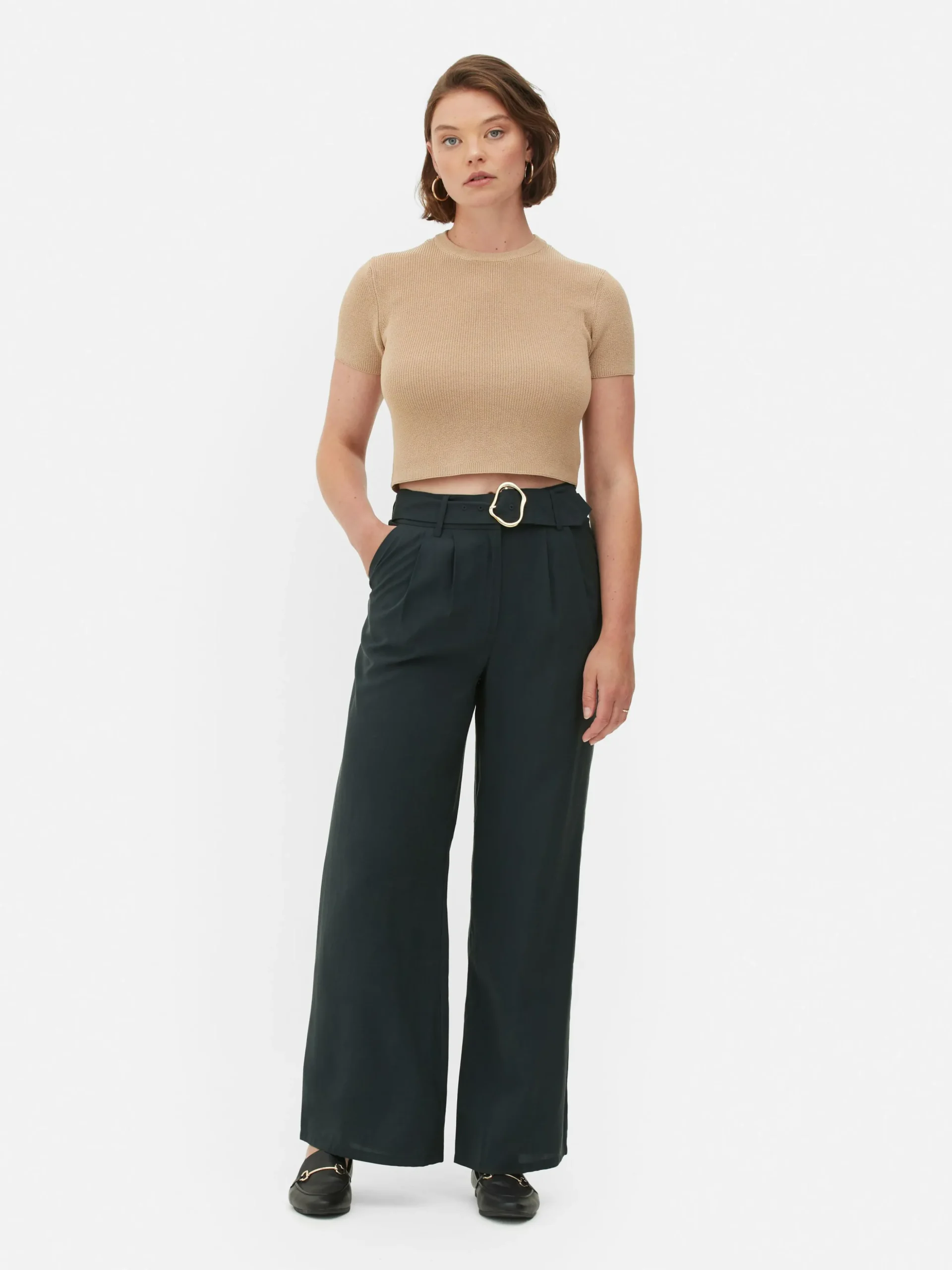 Pantalon Large à Boucle à Coordonner
