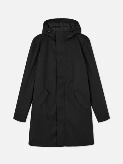 Parka Caoutchoutée à Capuche