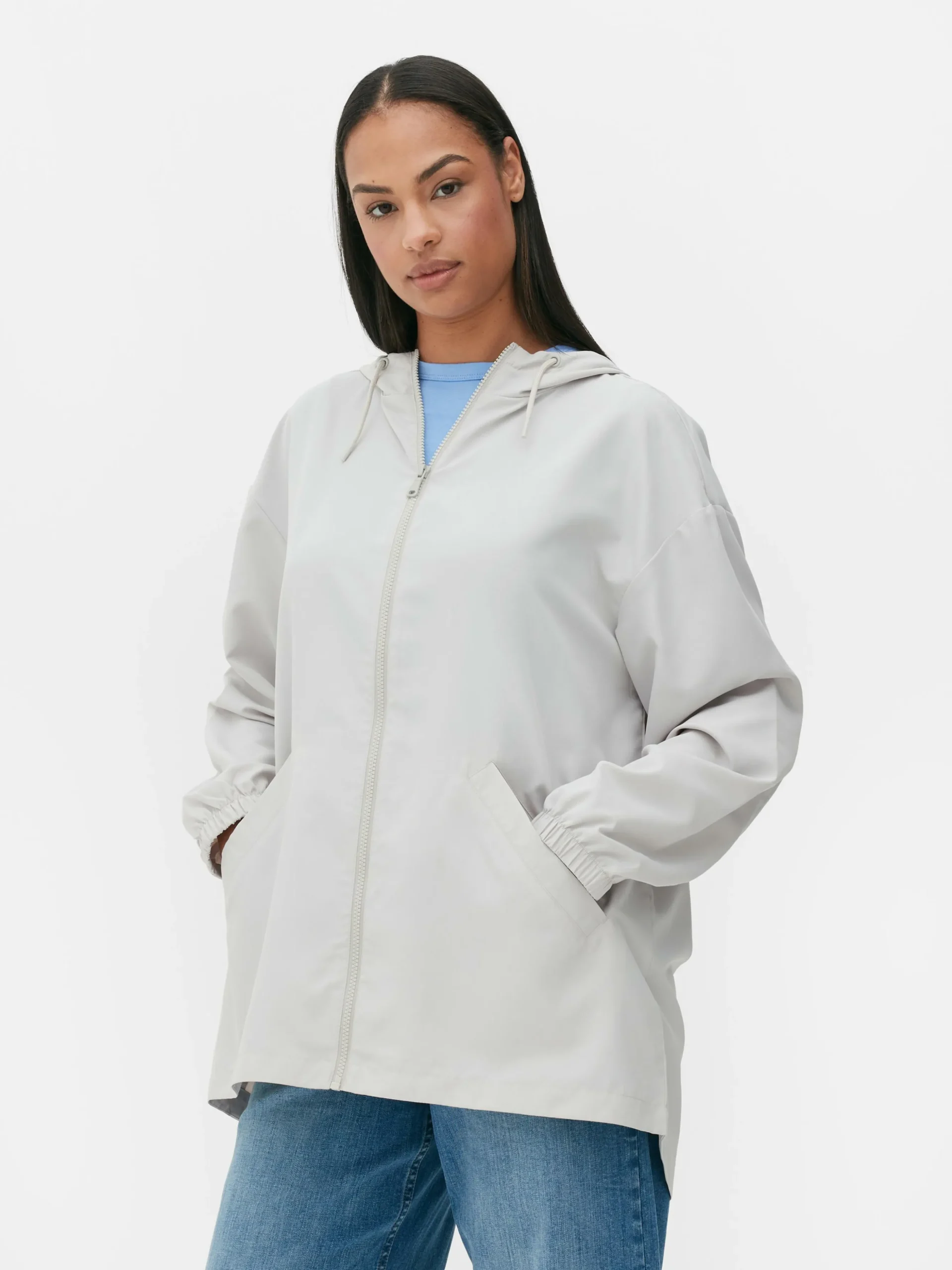 Parka Imperméable Légère à Capuche