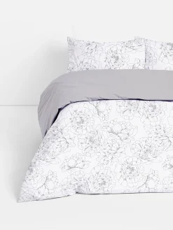 Parure De Lit Super King Size Texturée à Motif Floral
