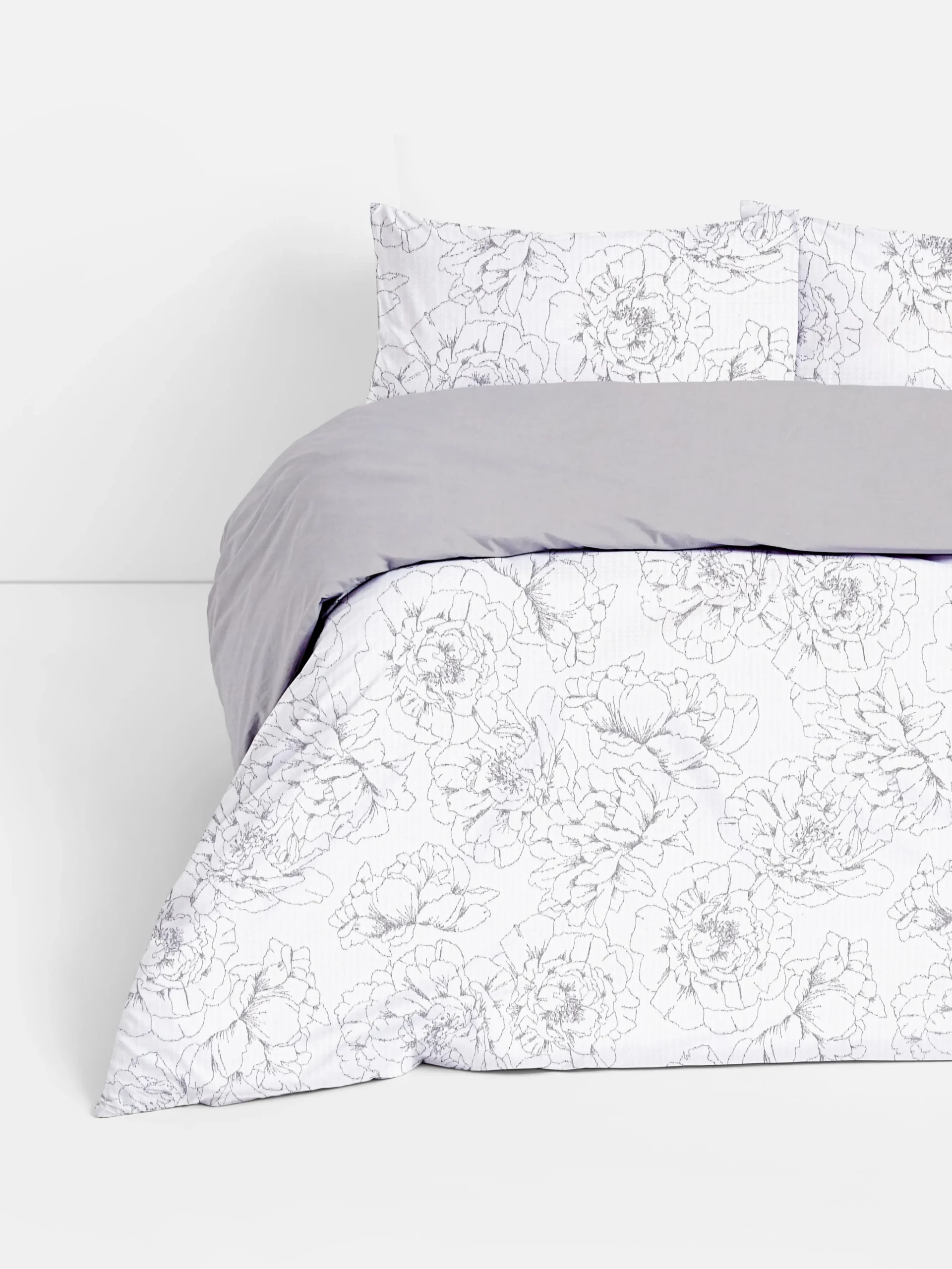 Parure De Lit Super King Size Texturée à Motif Floral