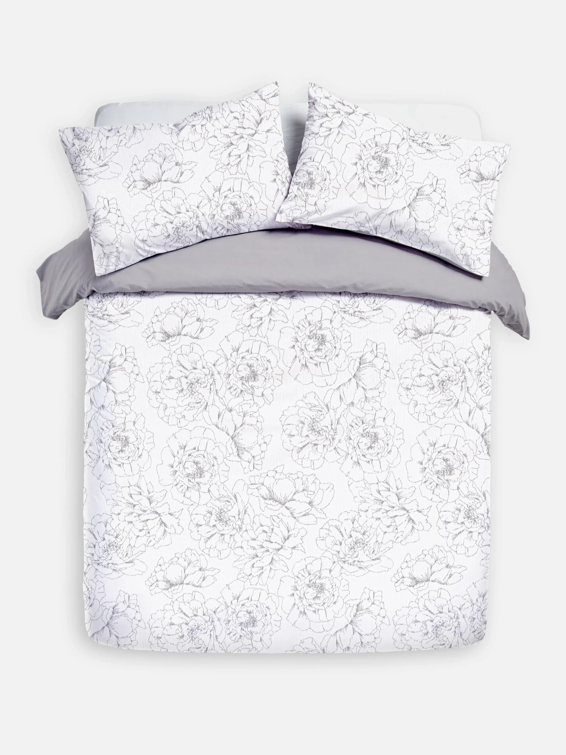 Parure De Lit Super King Size Texturée à Motif Floral