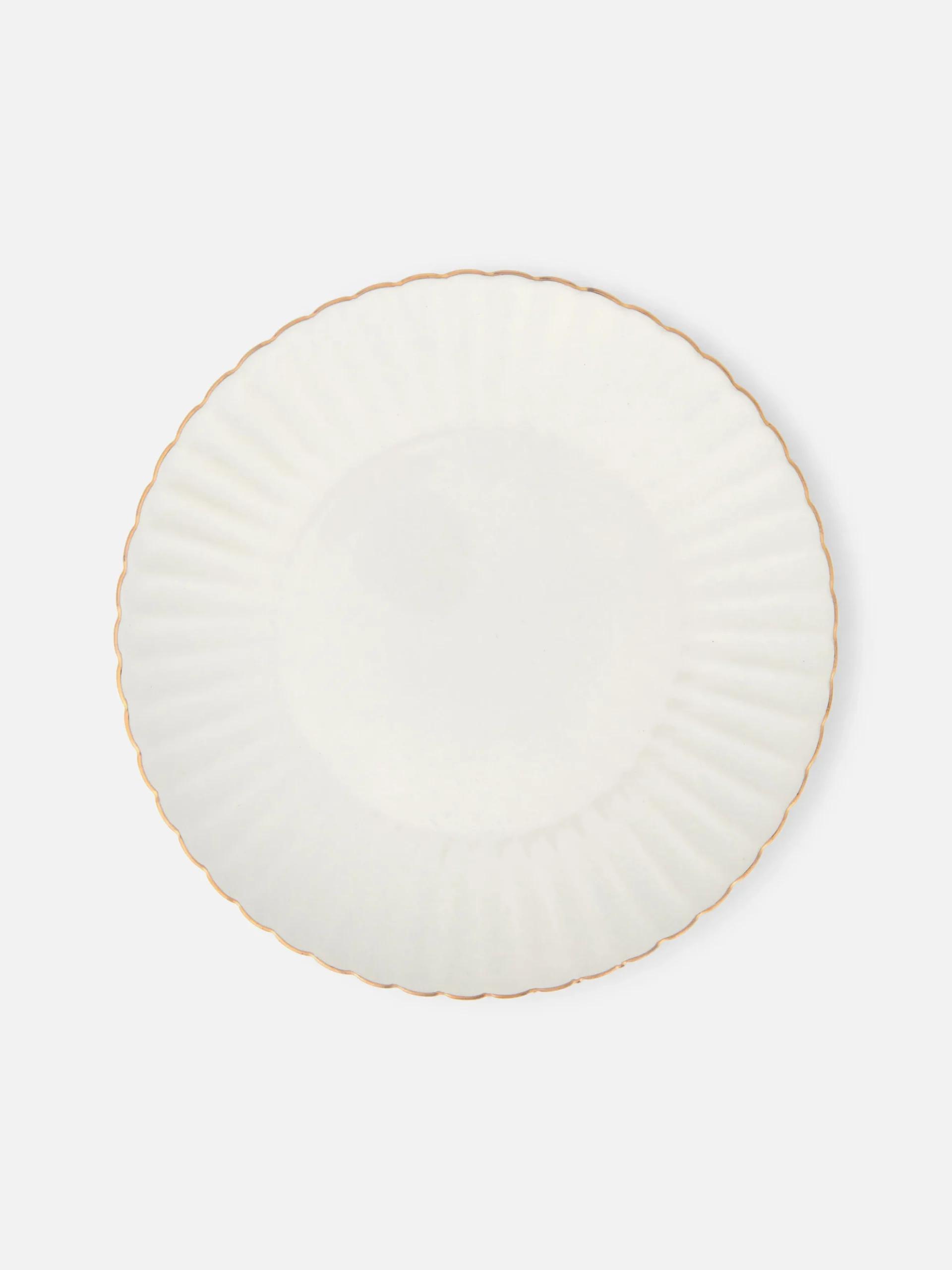 Petite Assiette Festonnée à Détails Dorés