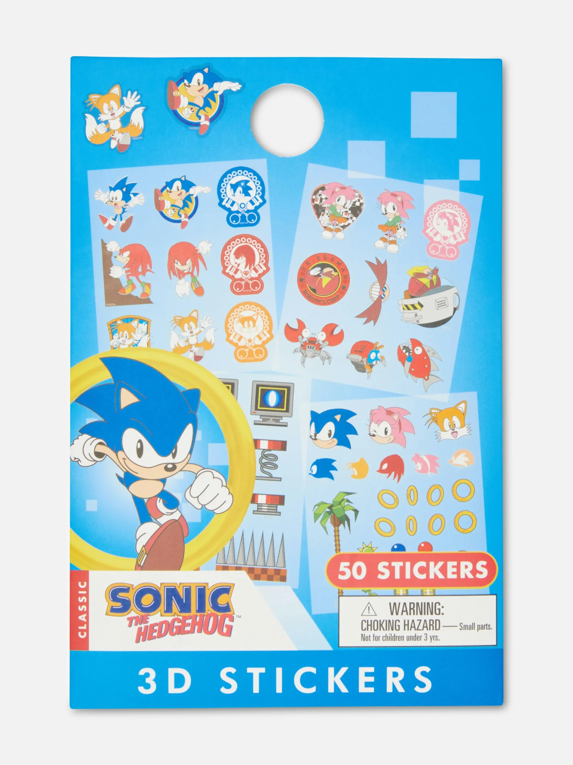 Pochette De 50 Autocollants Sonic Le Hérisson