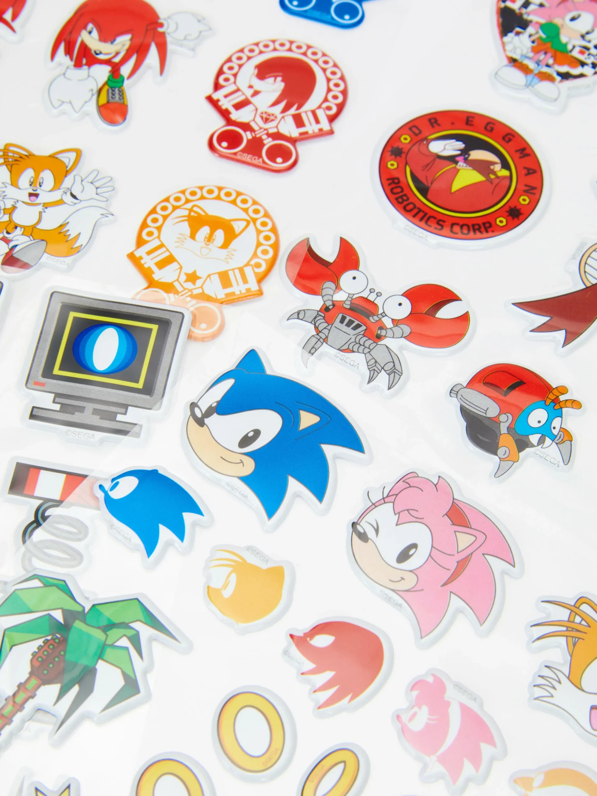 Pochette De 50 Autocollants Sonic Le Hérisson