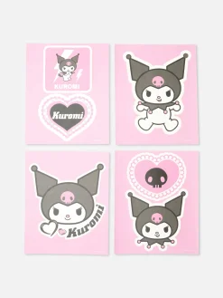 Pochette De 6 Autocollants à Bagages Hello Kitty Kuromi