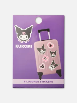 Pochette De 6 Autocollants à Bagages Hello Kitty Kuromi