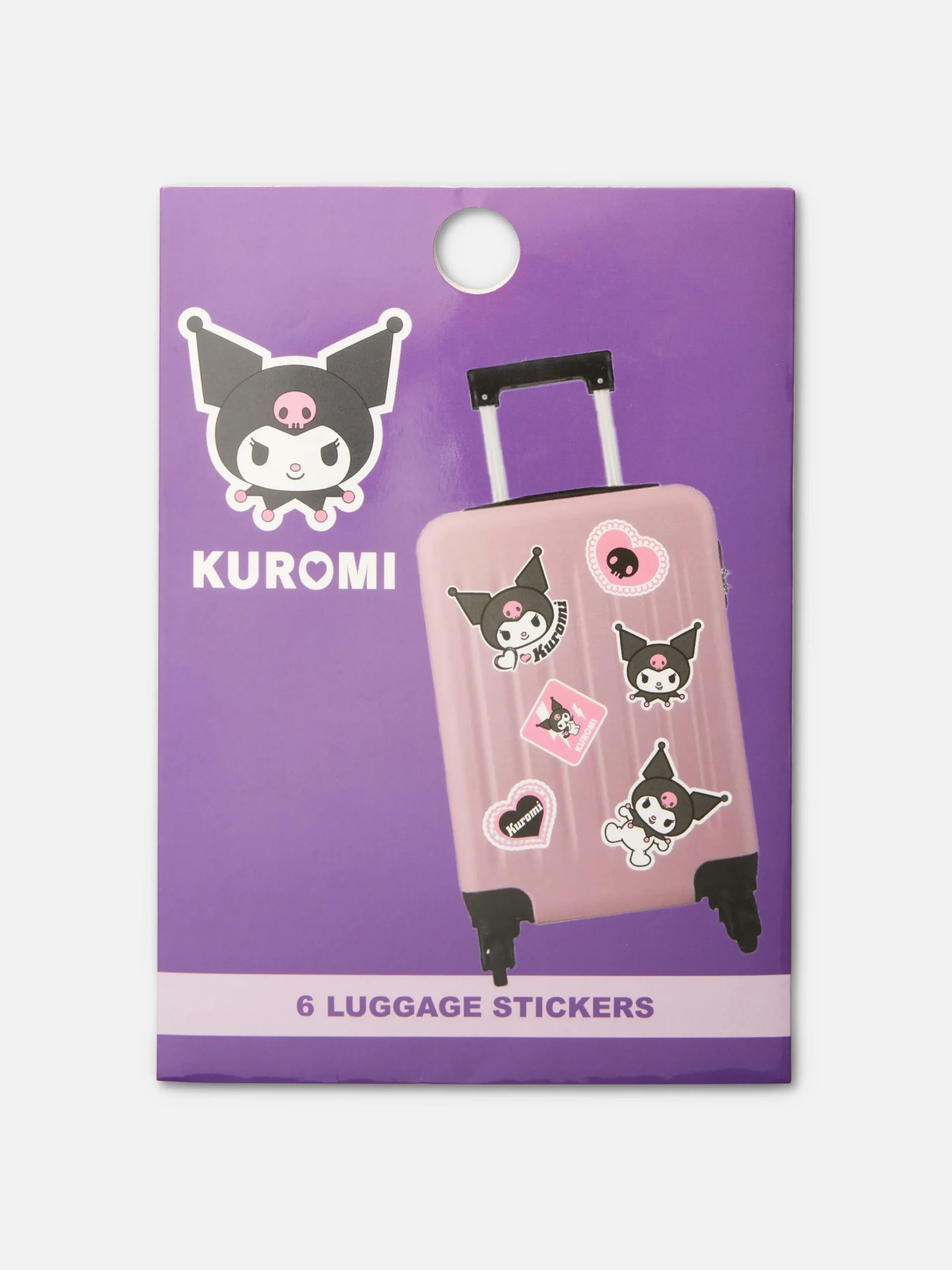 Pochette De 6 Autocollants à Bagages Hello Kitty Kuromi