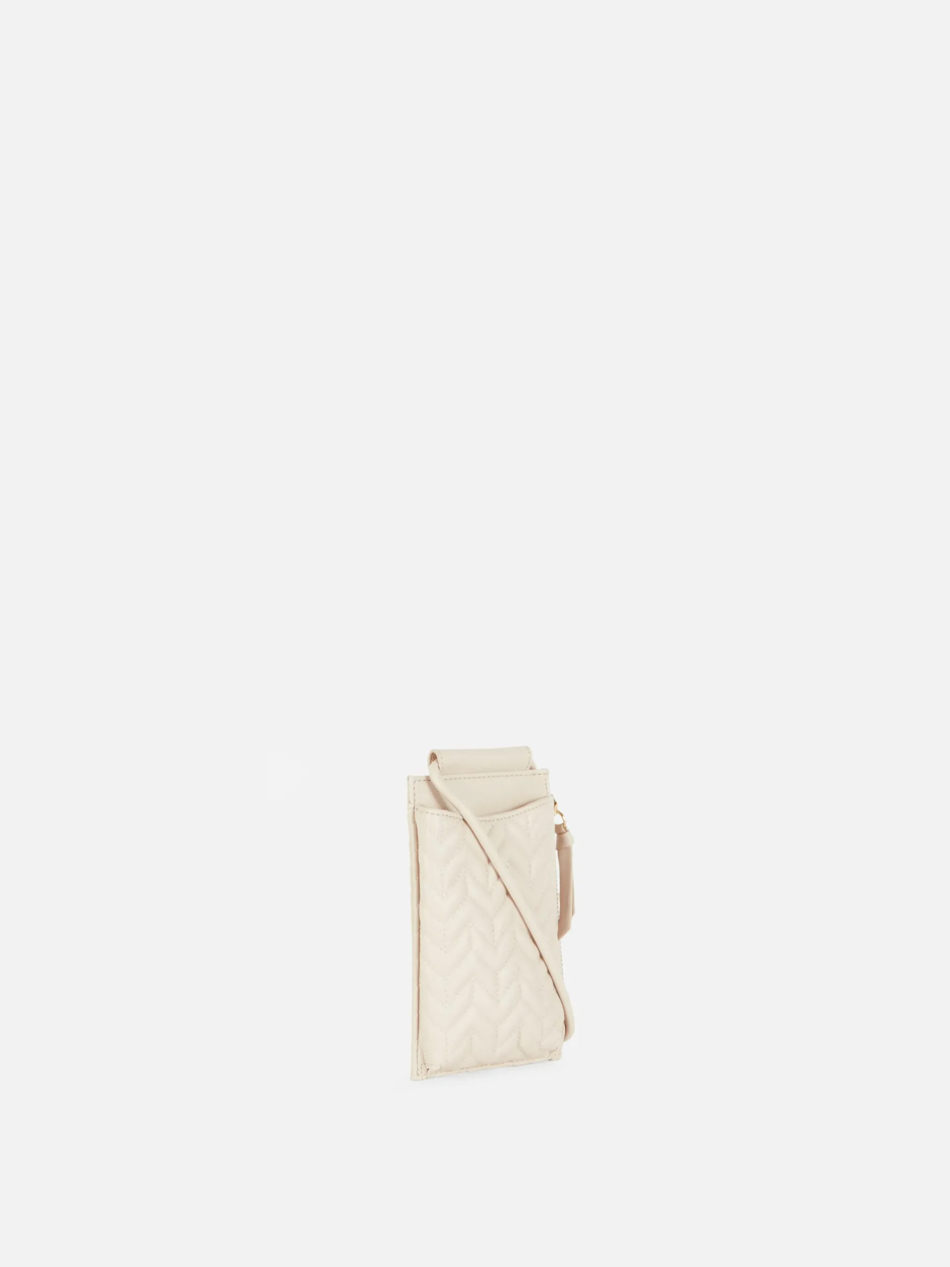 Pochette Pour Téléphone Zippée Et Matelassée à Chevrons