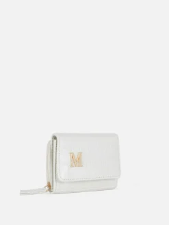 Porte-monnaie En Simili Cuir Effet Croco Avec Initiale