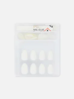 PS... Faux Ongles Brillants En Forme D'amande