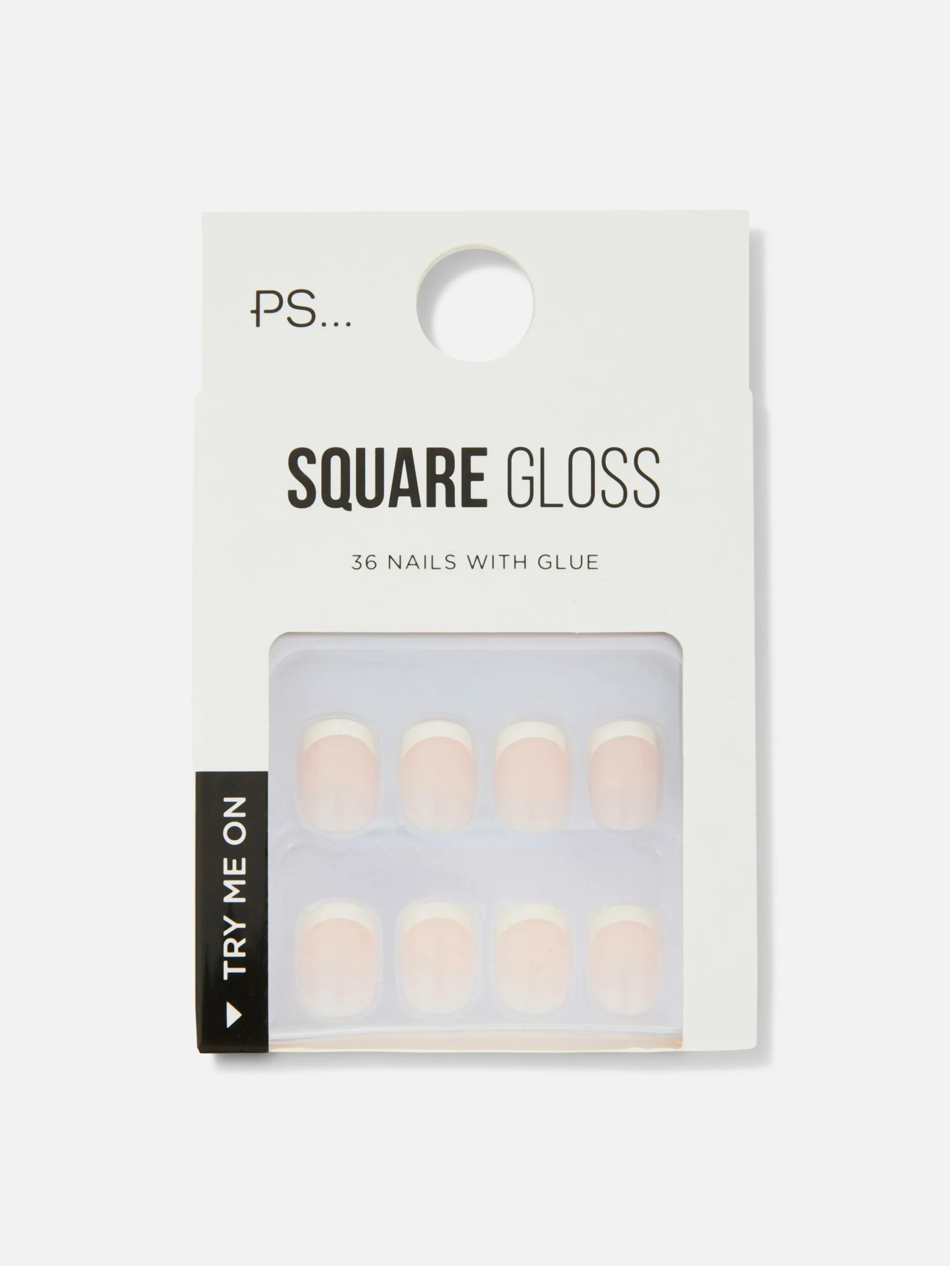 PS... Faux Ongles Brillants à Pointe Carrée