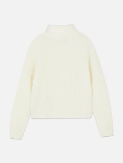 Pull à Col Roulé En Maille Torsadée