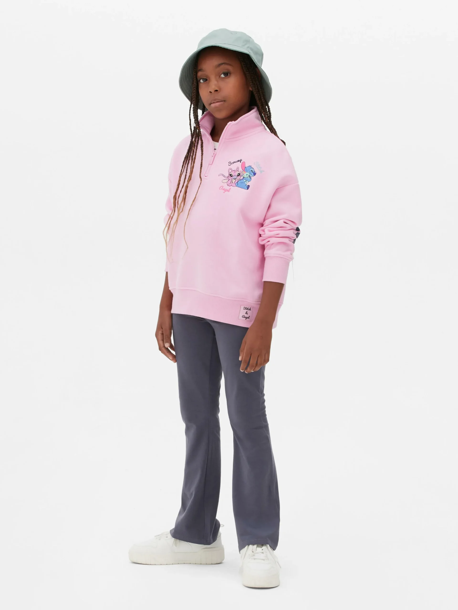 Pull à Col Zippé Disney Stitch & Angel