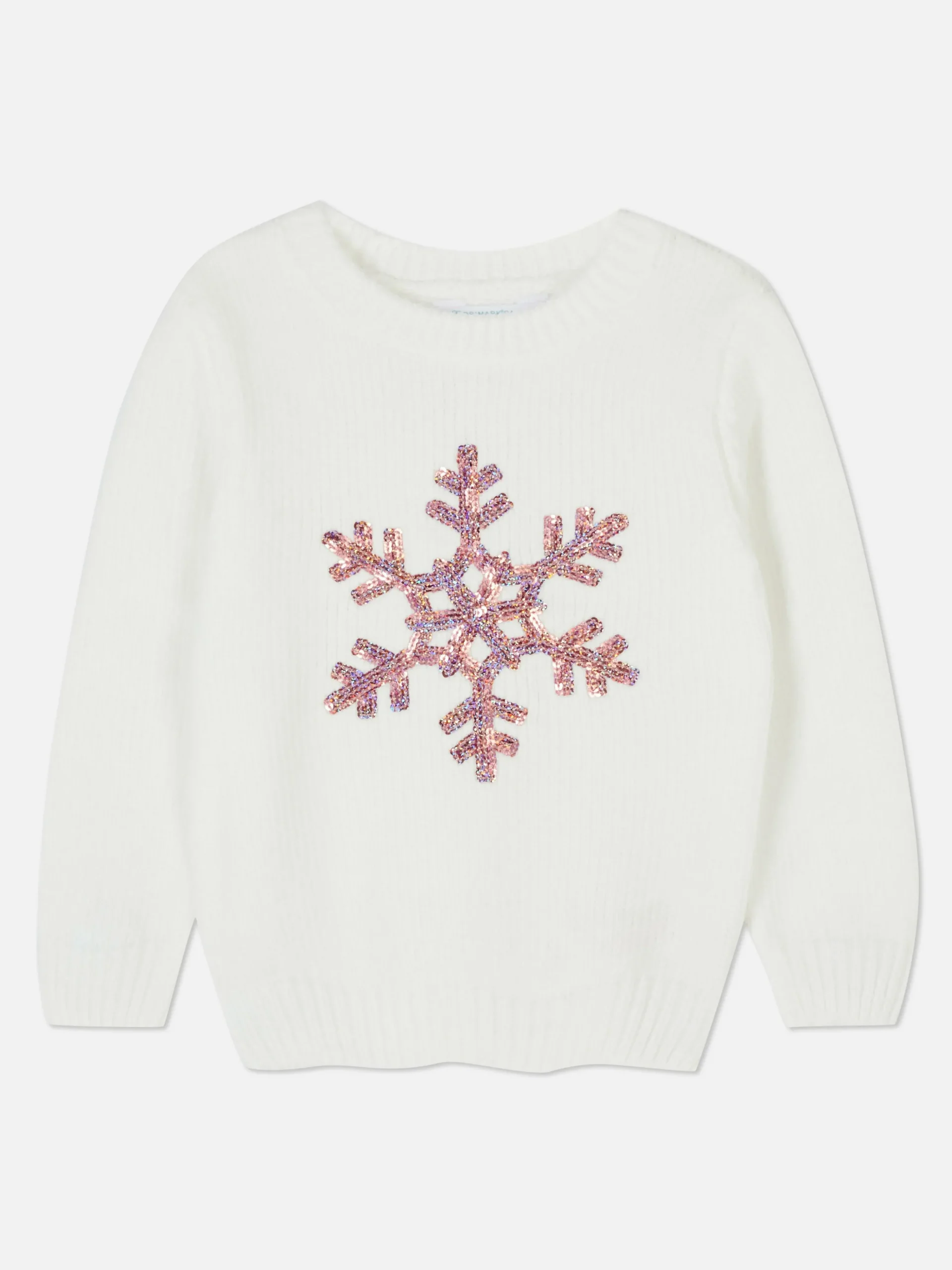 Pull En Chenille à Sequins Et Flocons De Neige