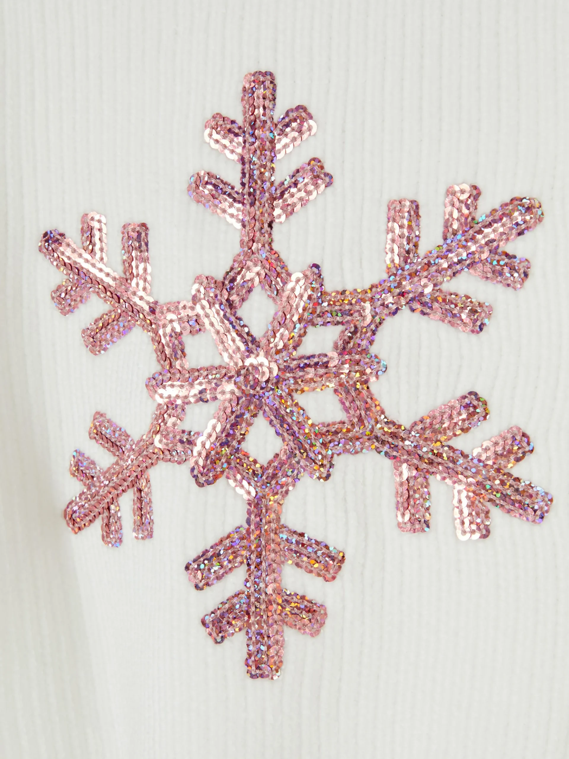 Pull En Chenille à Sequins Et Flocons De Neige