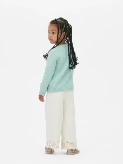 Pull En Maille à Fleurs Brodées