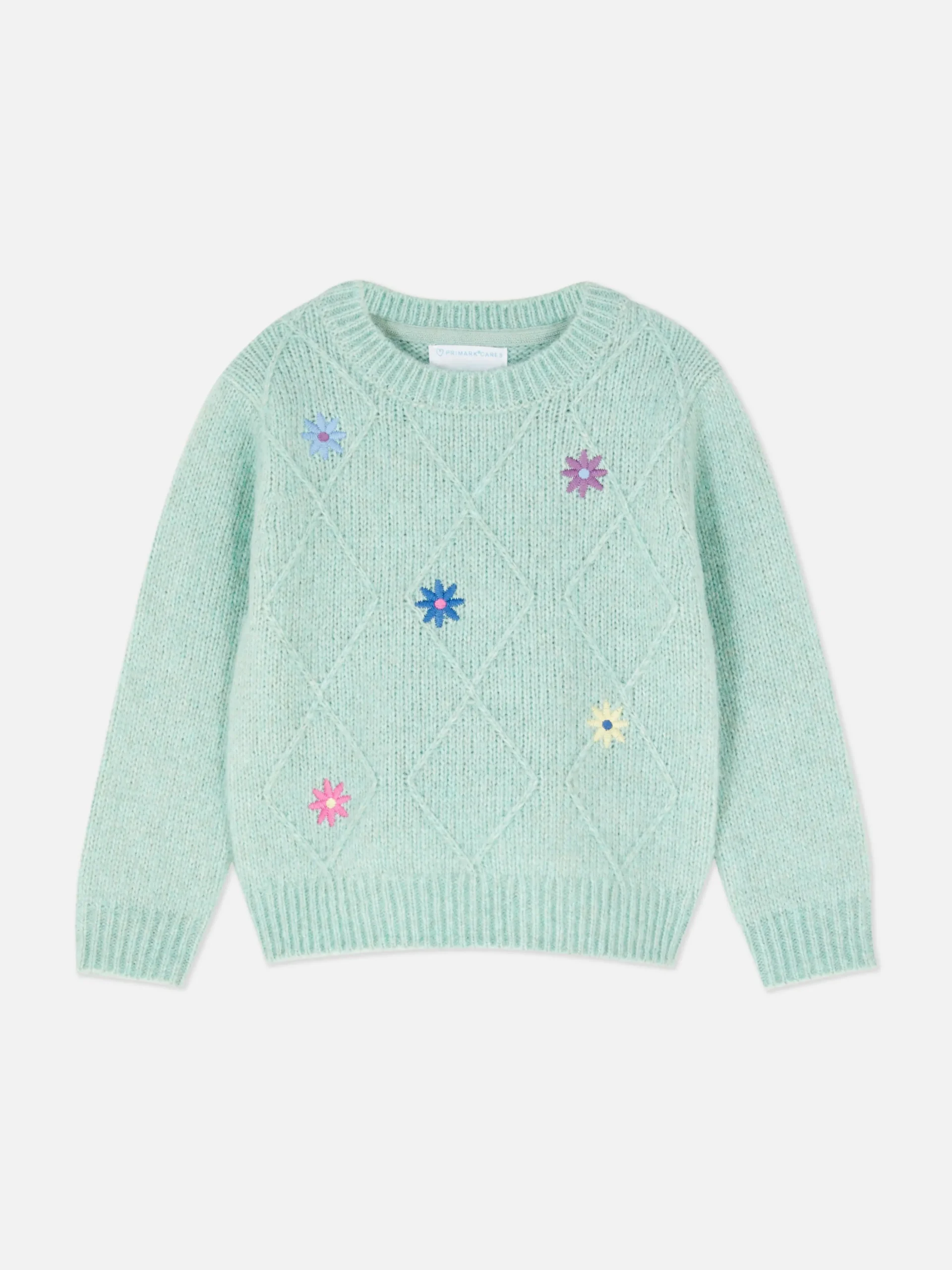 Pull En Maille à Fleurs Brodées