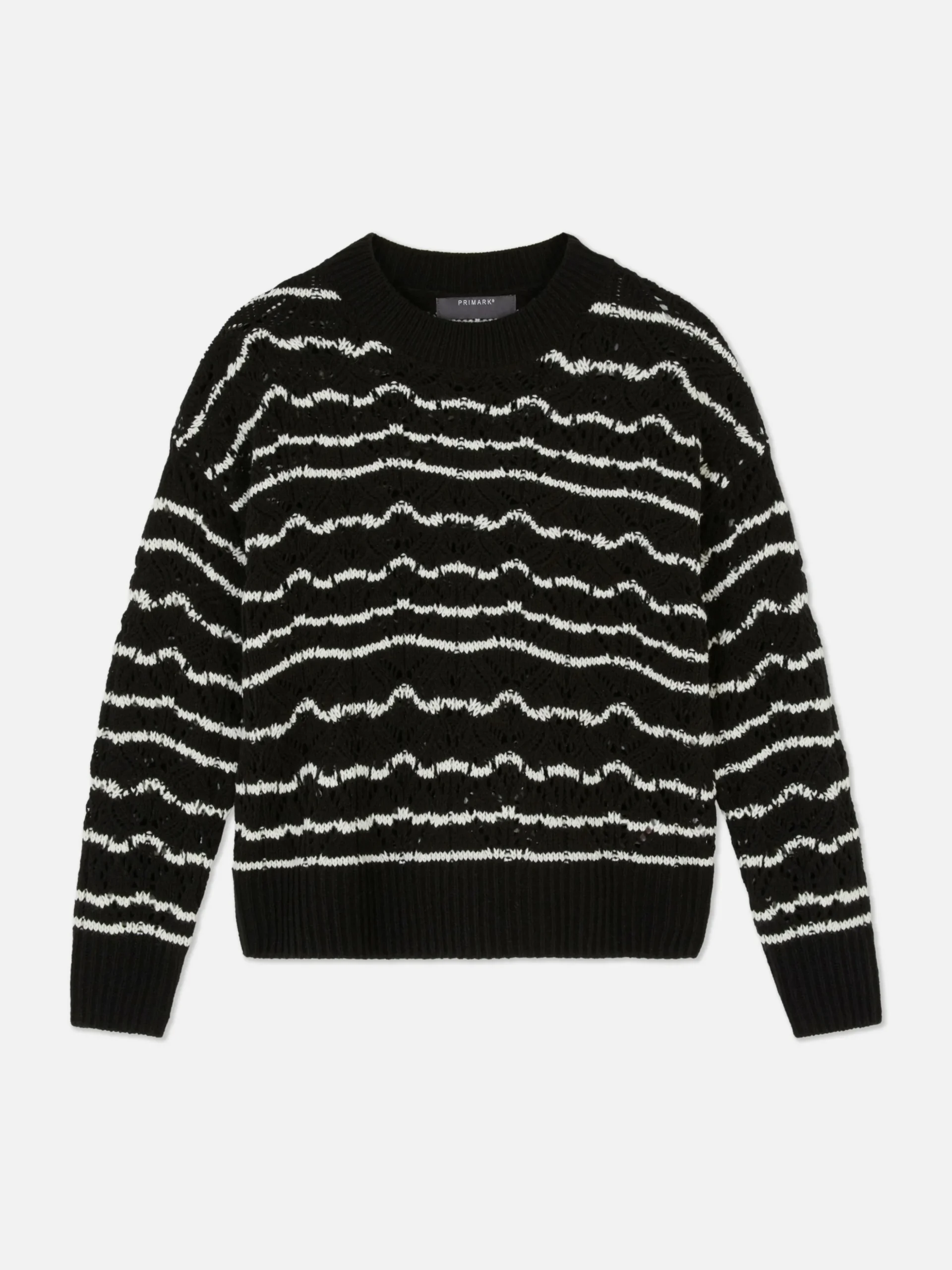 Pull En Maille Ajourée à Col Ras-du-cou