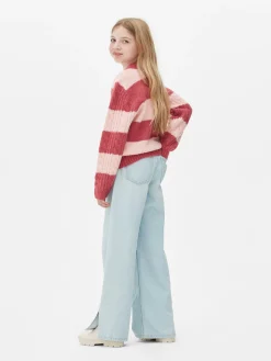 Pull En Maille Torsadée à Rayures