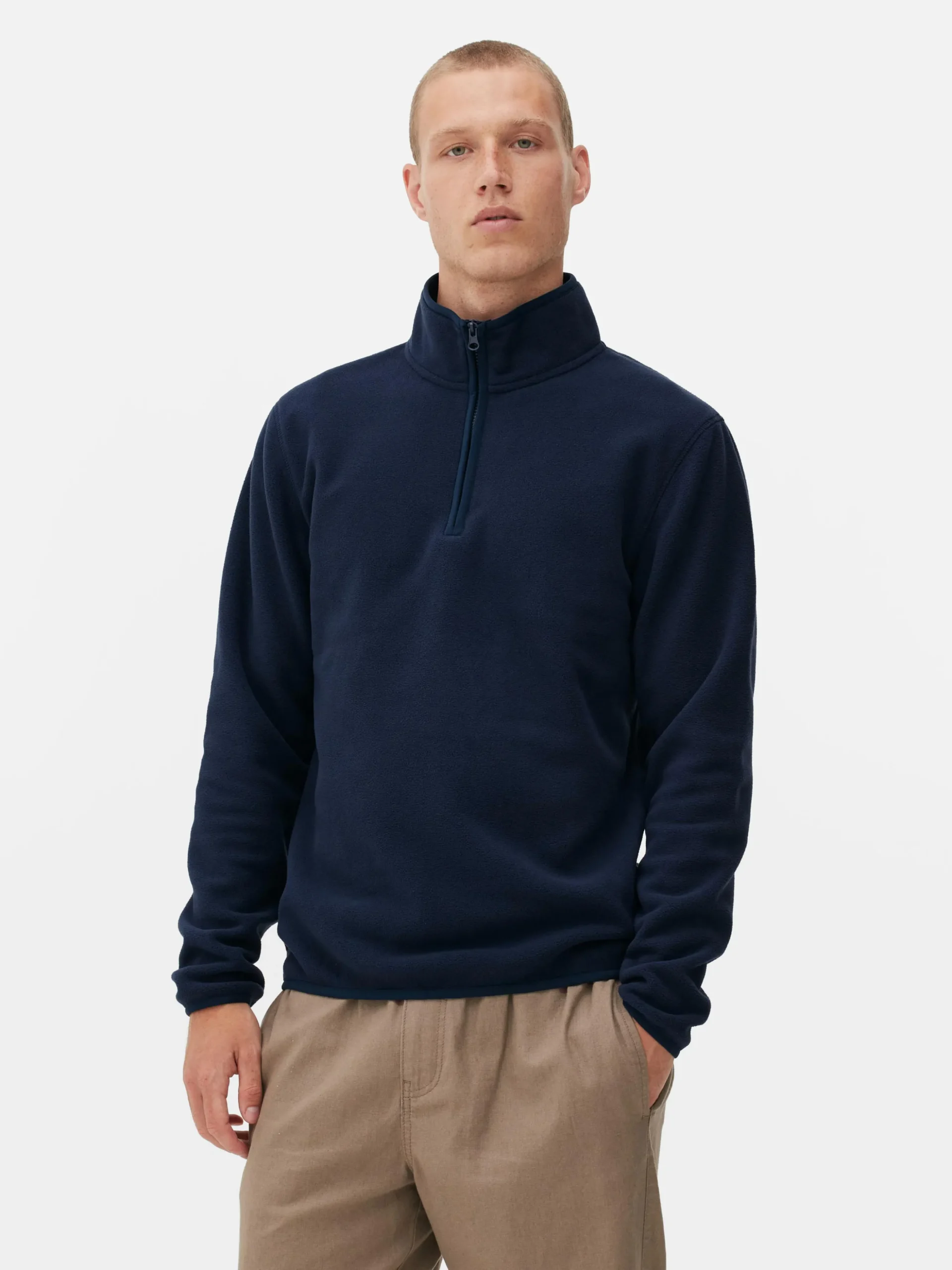 Pull En Molleton à Col Zippé