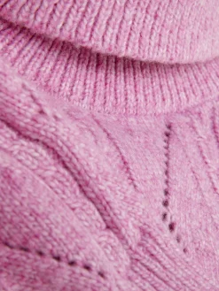 Pull Tricoté à Col Roulé