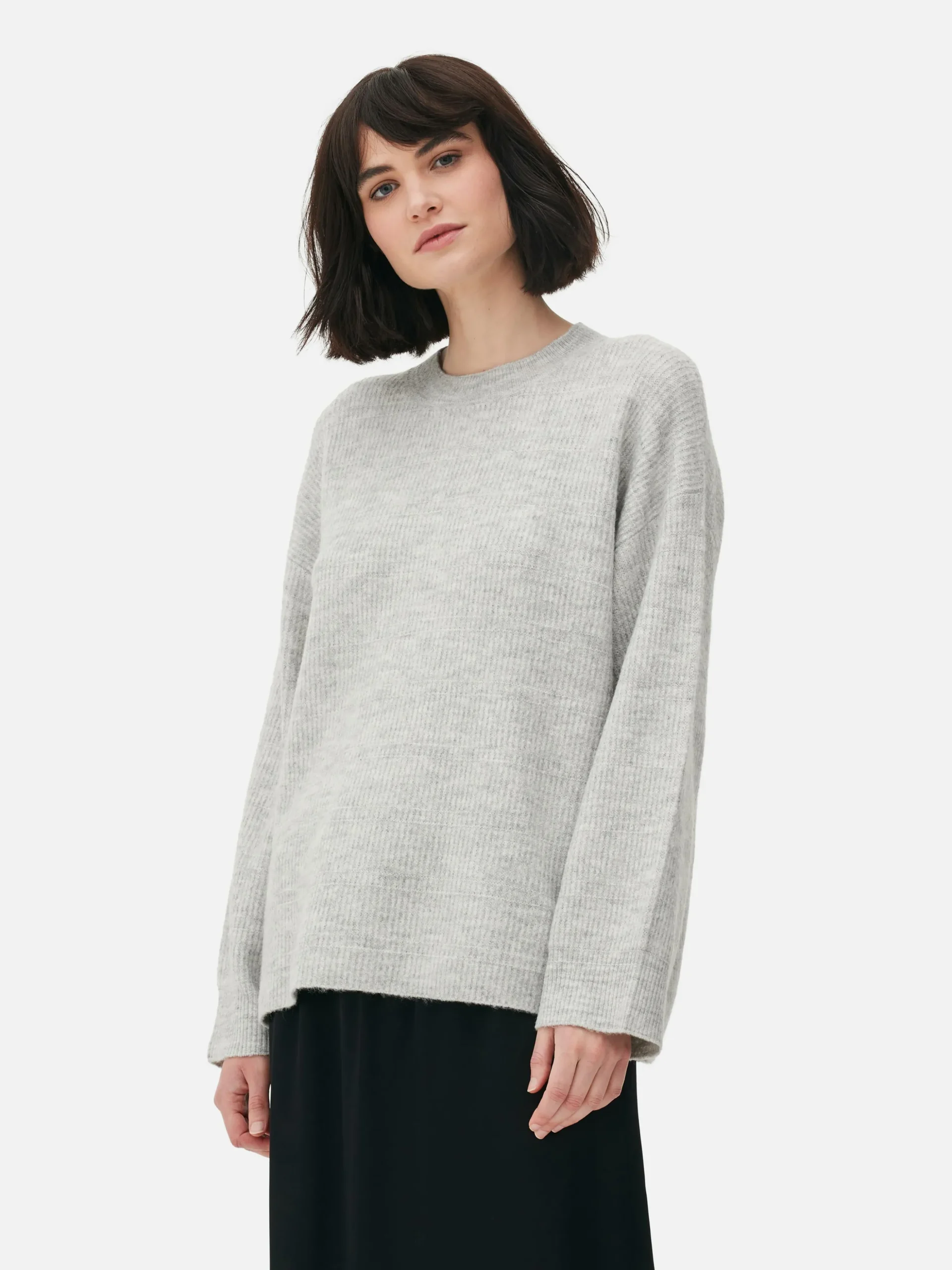 Pull Tricoté Avec Manches à Revers