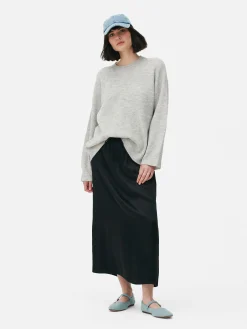 Pull Tricoté Avec Manches à Revers