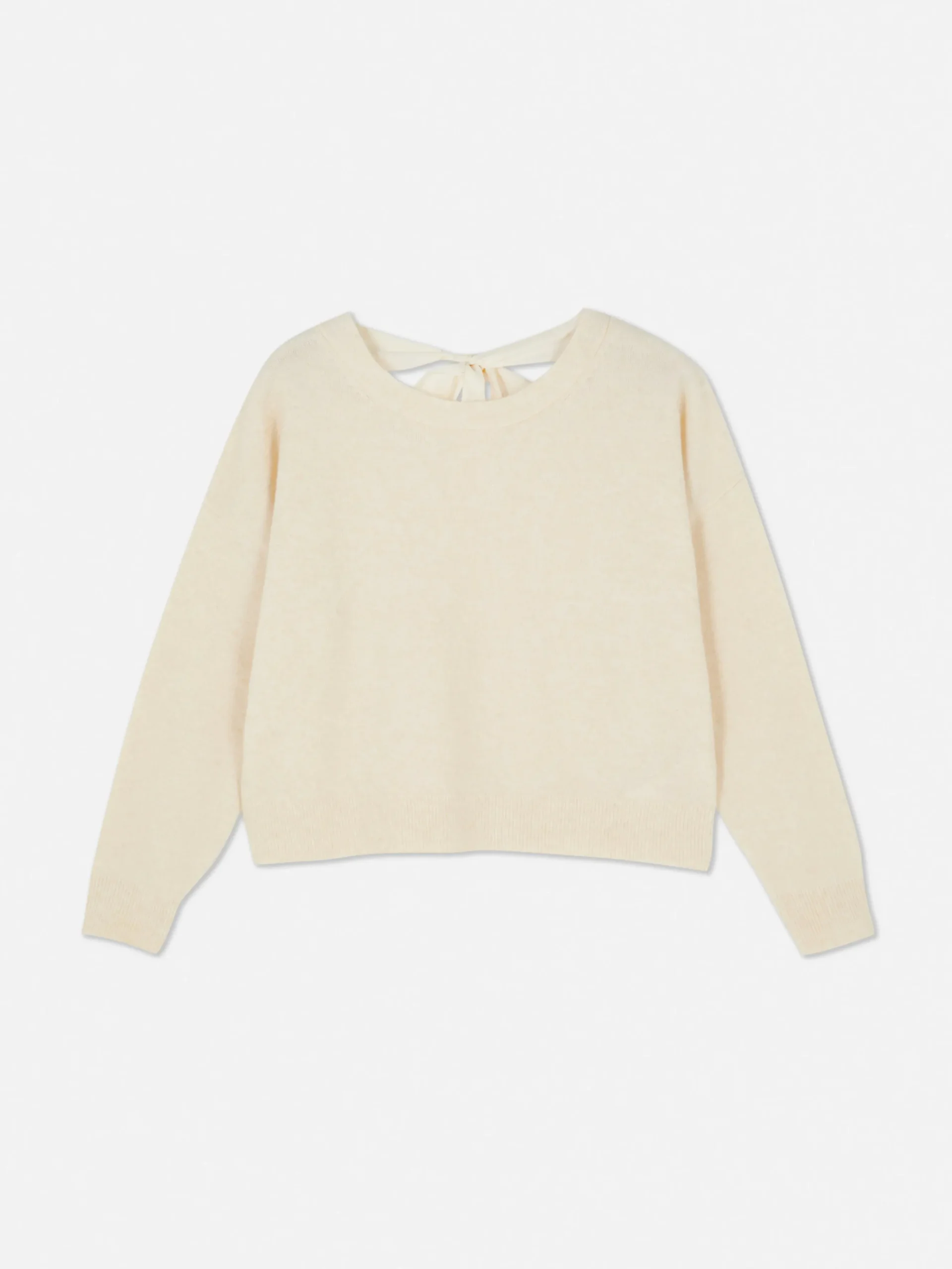 Pull Tricoté Avec Nœud Dans Le Dos