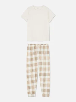 Pyjama à Manches Courtes Et à Motif écossais