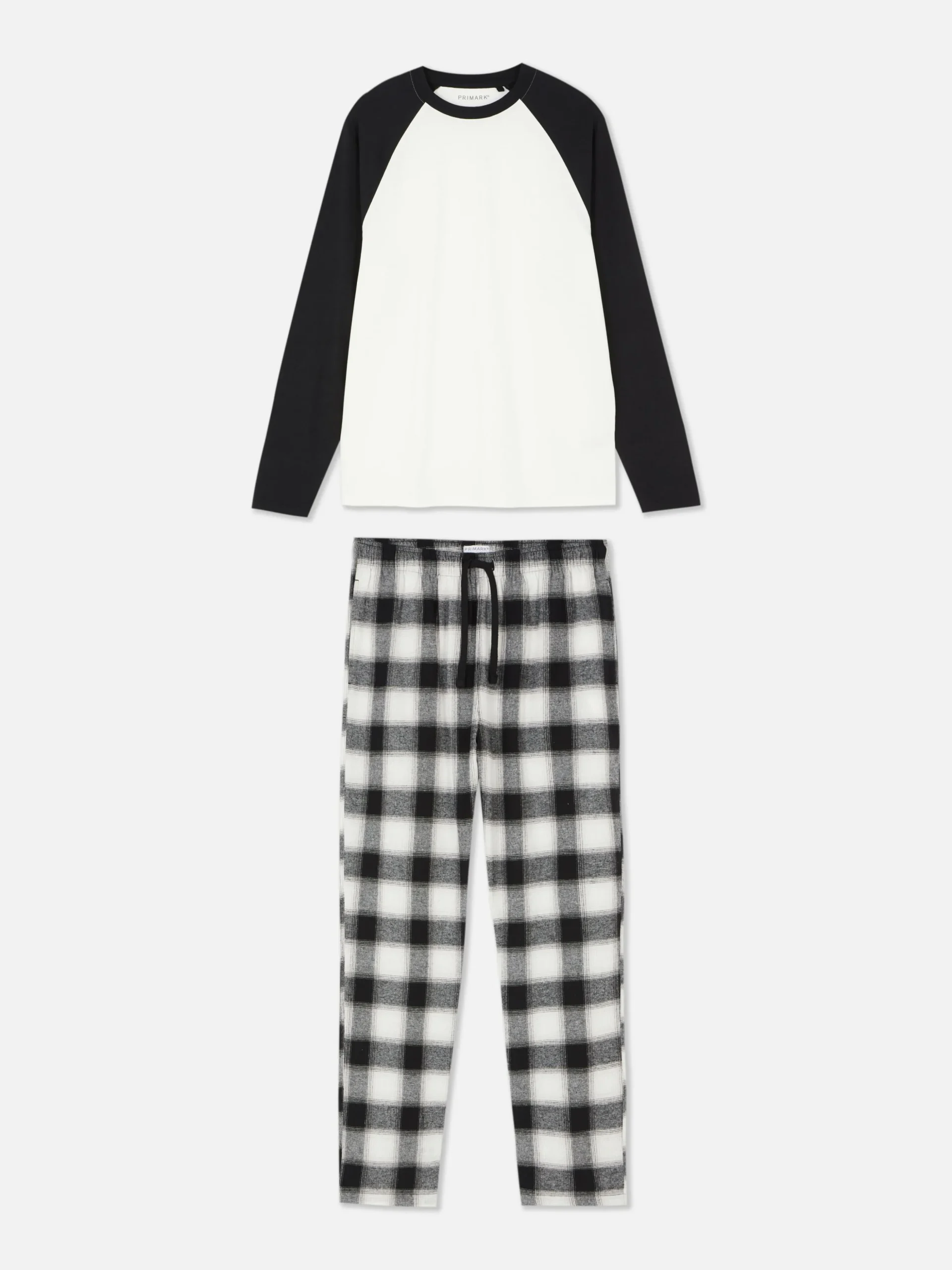Pyjama En Coton Brossé à Carreaux