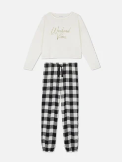 Pyjama En Flanelle Brodé