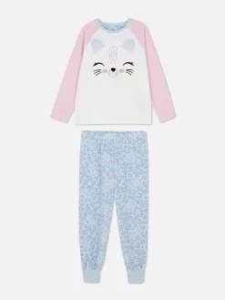Pyjama En Molleton à Motif Chat