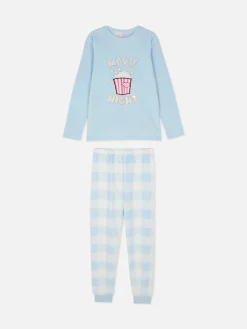 Pyjama En Molleton à Motif Pop-corn