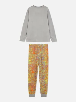 Pyjama En Velours Crâne Et éclaboussures De Peinture
