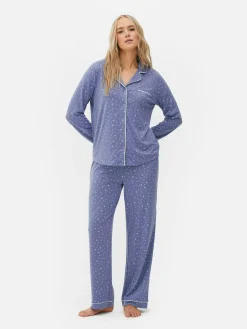 Pyjama Long Boyfriend à Motif