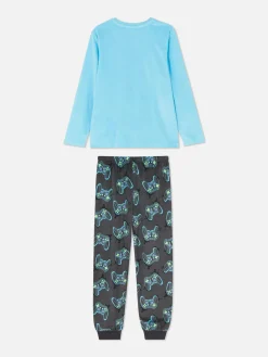Pyjama T-shirt Et Bas à Motif Manette De Jeu Vidéo
