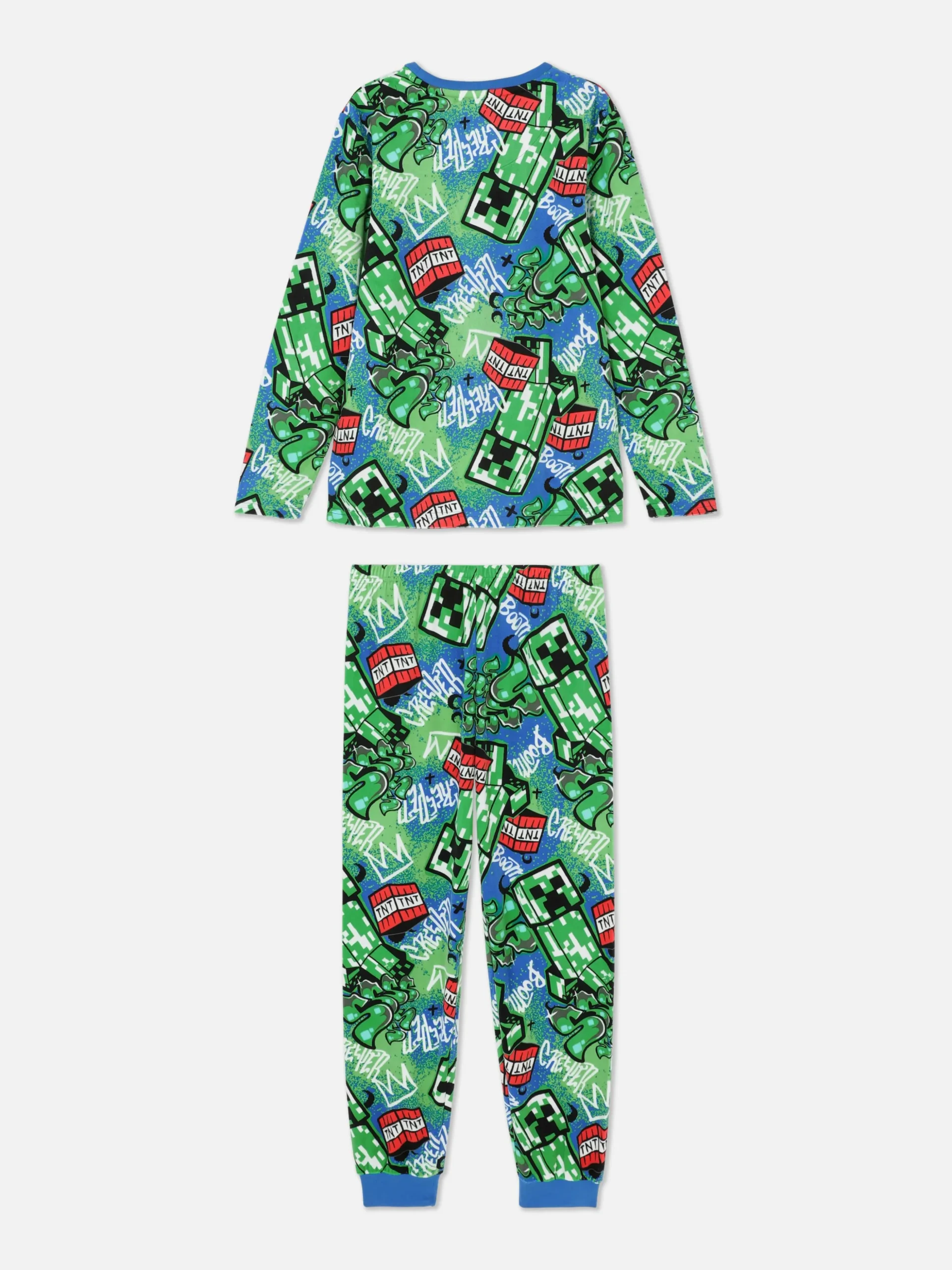 Pyjama T-shirt Et Pantalon à Motif Graffiti Minecraft
