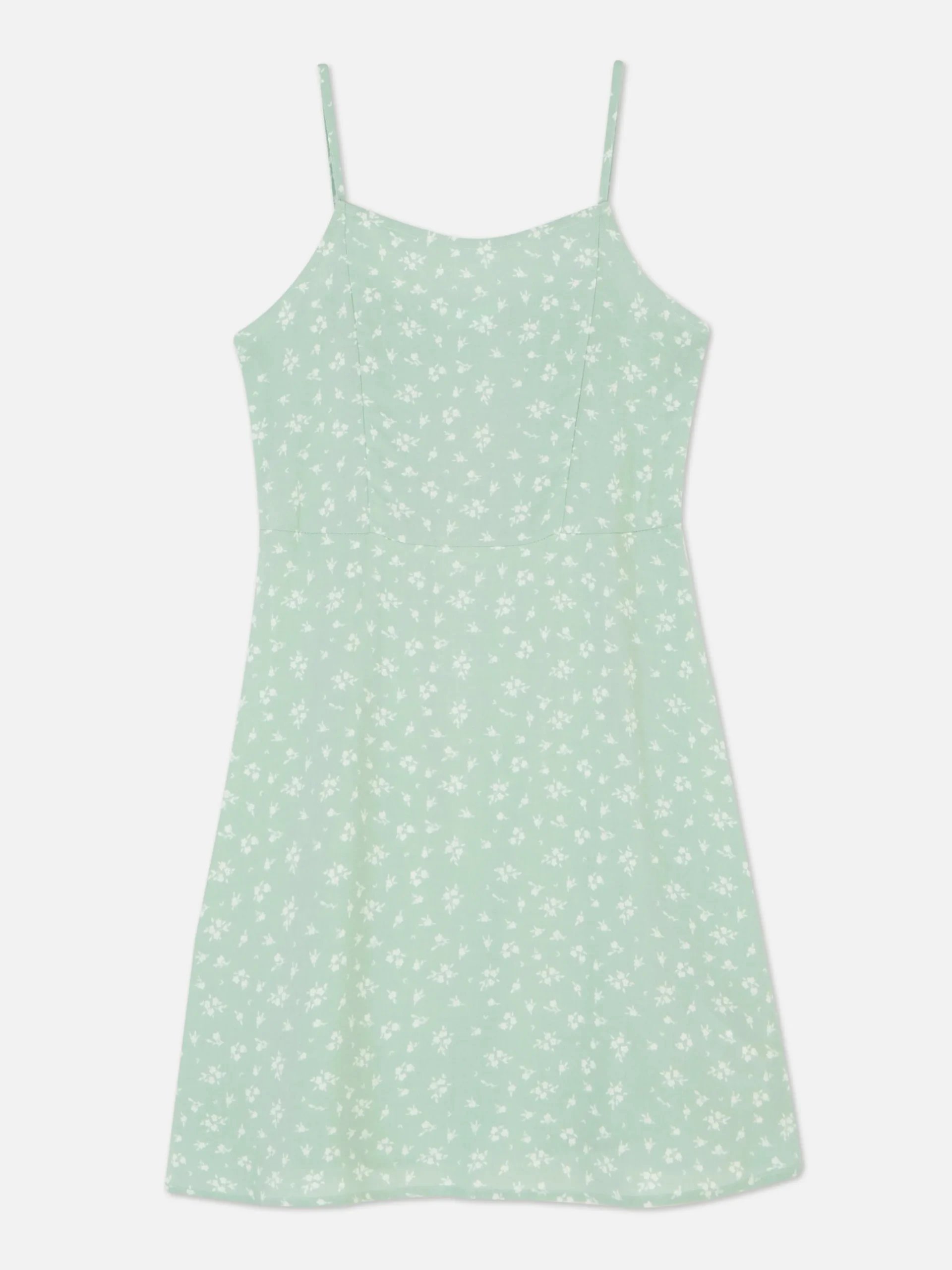 Robe à Fines Bretelles Et à Motifs