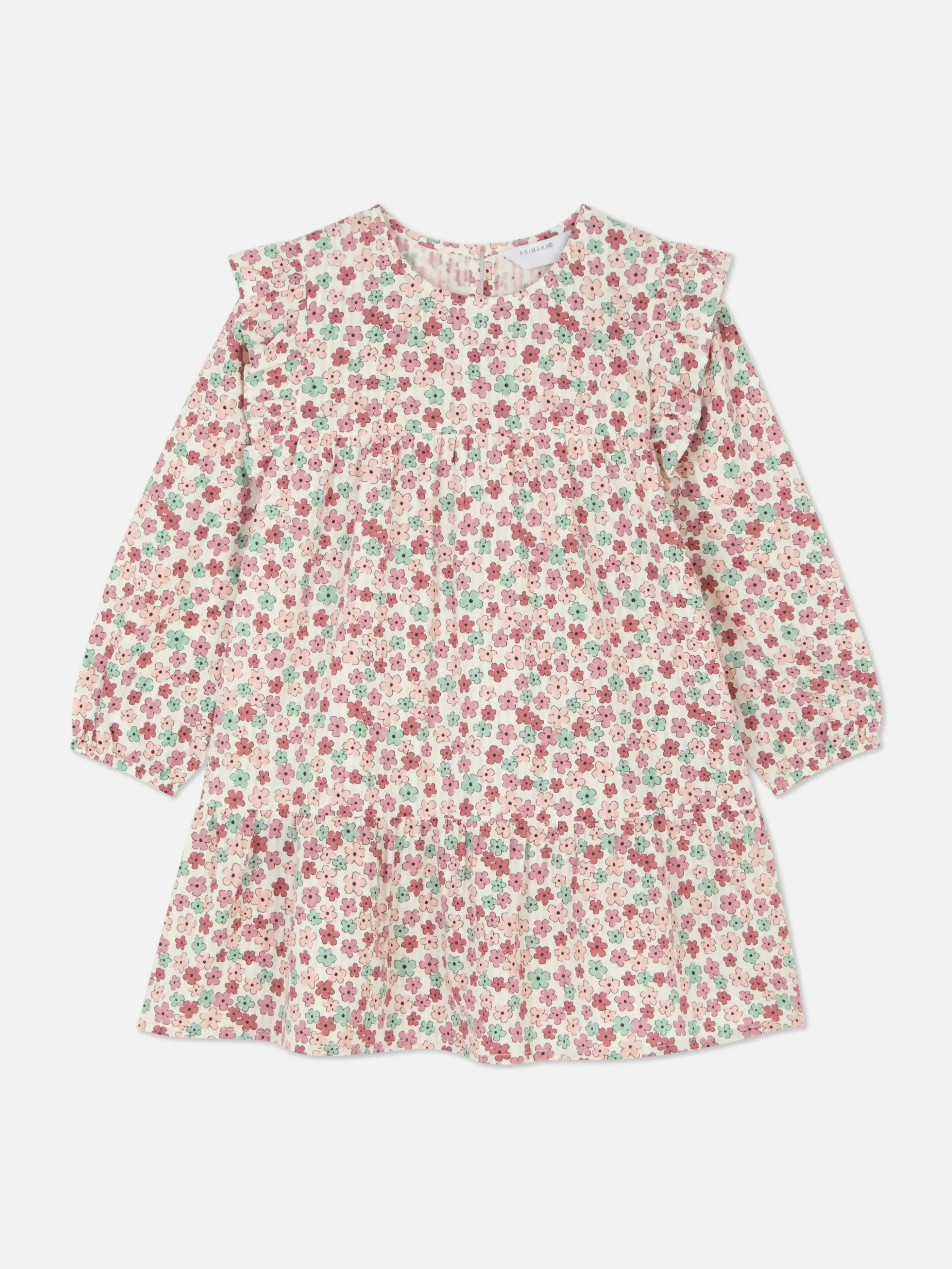 Robe à Volants à Motif Floral
