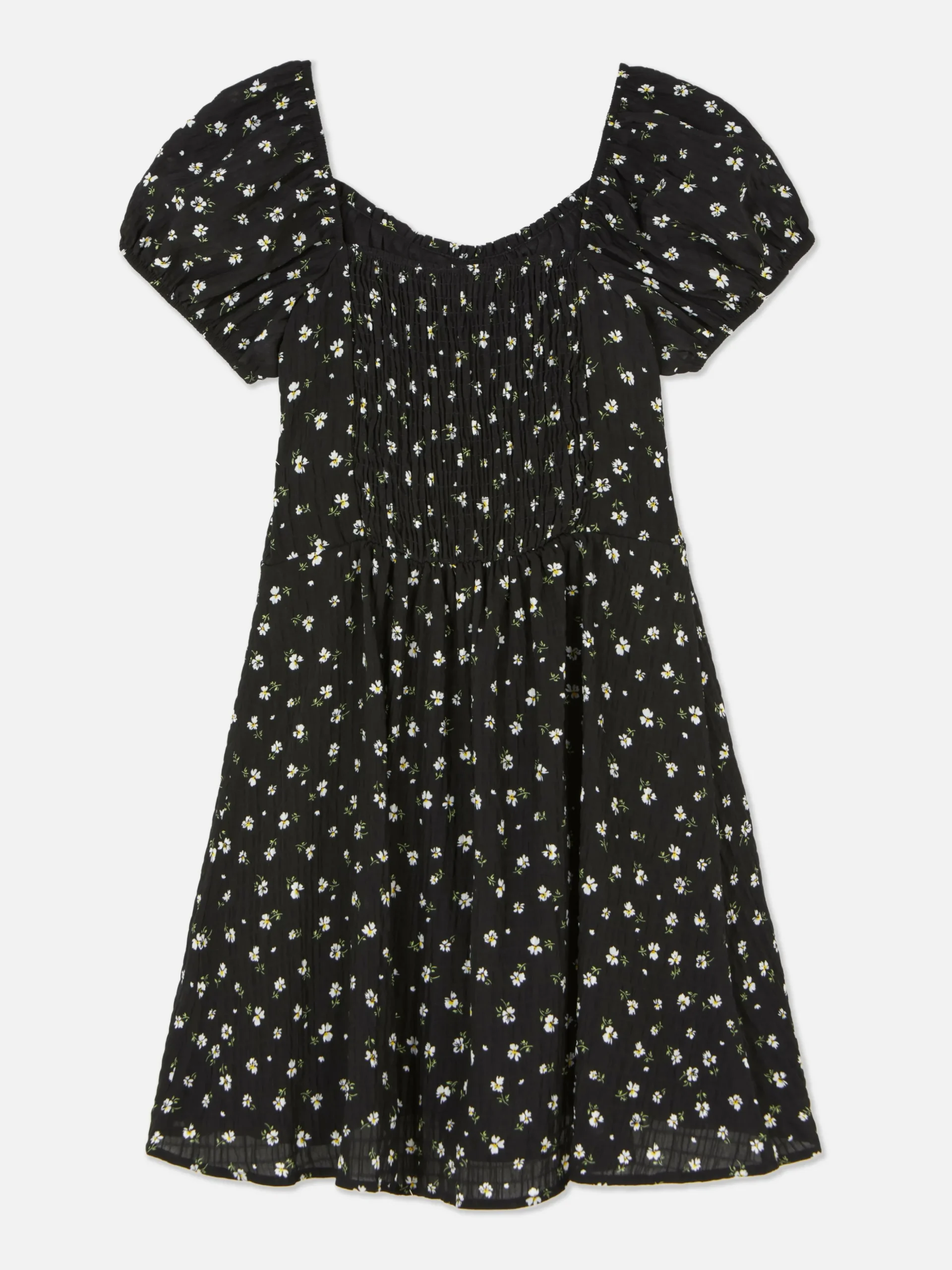 Robe Froncée à Fleurs