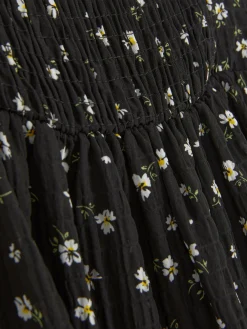 Robe Froncée à Fleurs