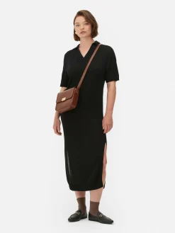Robe Mi-longue Avec Col En V