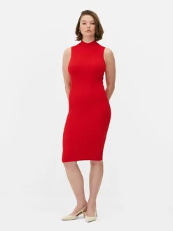 Robe Mi-longue Sans Manches En Maille