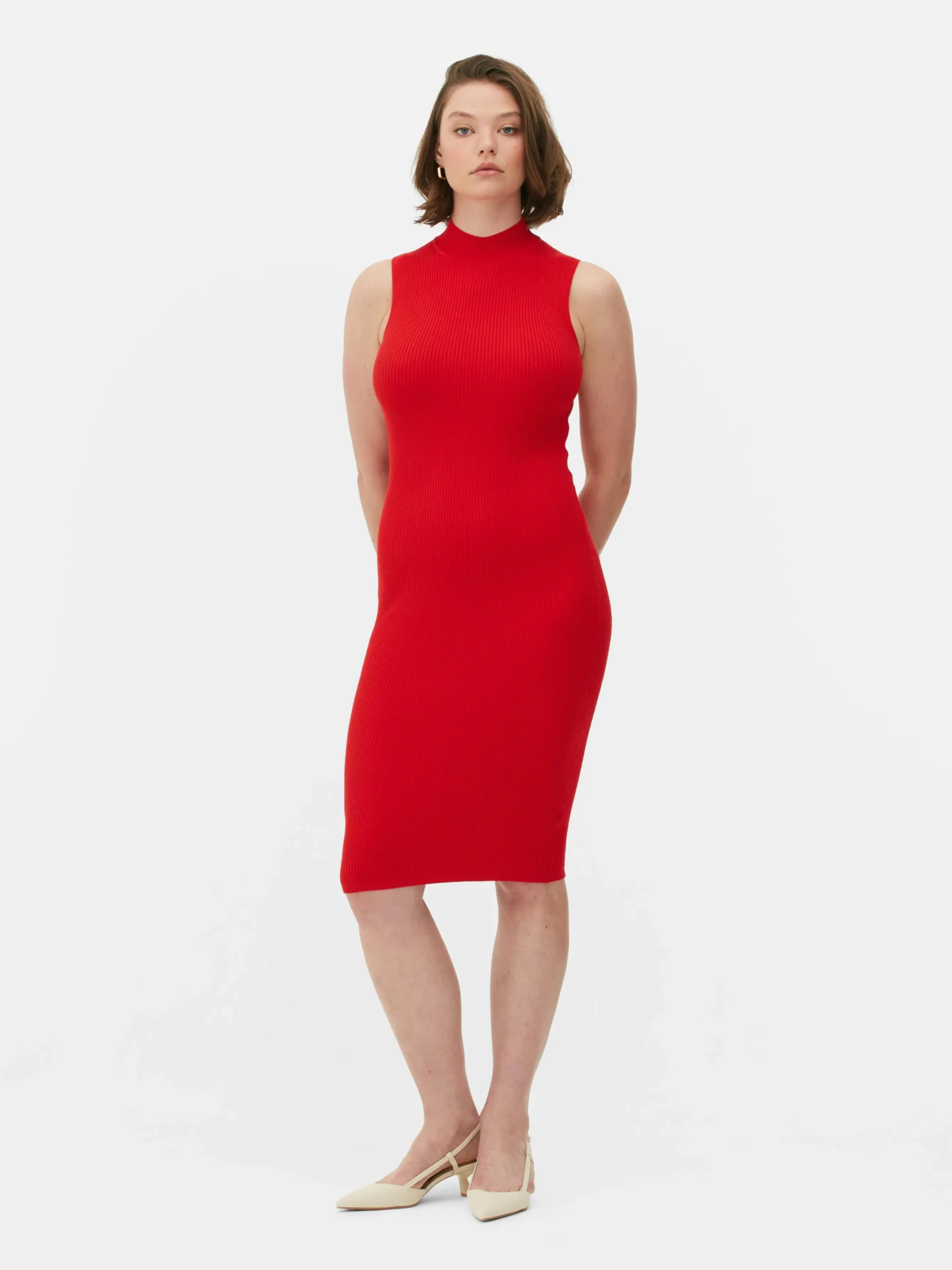 Robe Mi-longue Sans Manches En Maille
